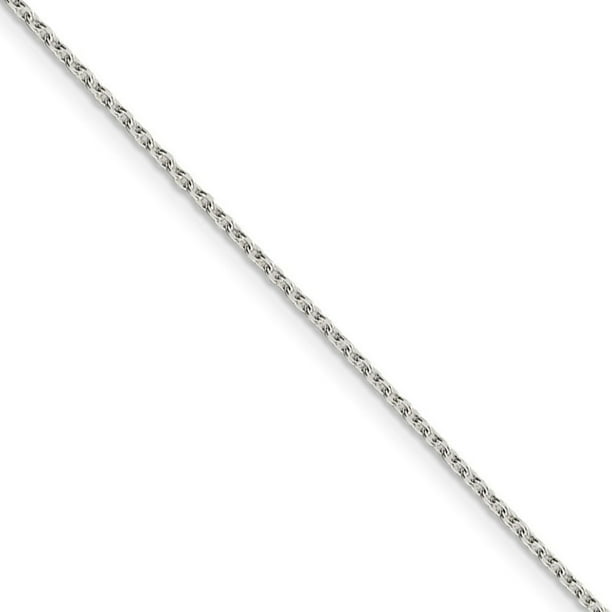 Sterling Silver Classic Solid Cable Chain Necklace Black Bow Jewelry 1.5mm Sterling Silver Classic Solid Cable Chain Necklace Black Bow Jewelry 1.5mm